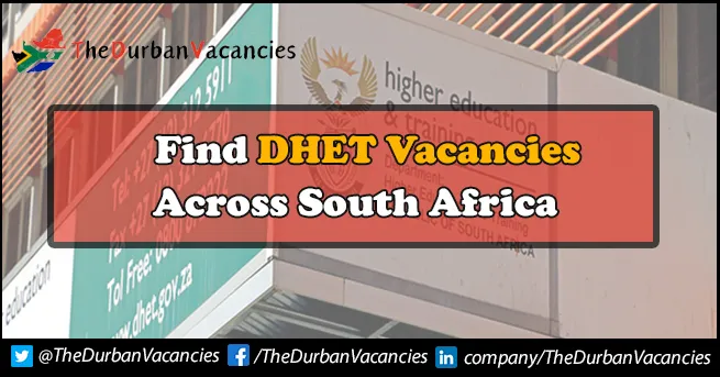 DHET Vacancies Available For Lecturer | Submit Application Online DHET Vacancies